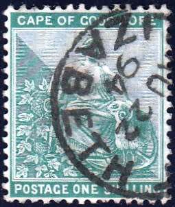COGH 1893-1898: DEFINITIVE ISSUE ONE SHILLING USED (SACC 61a)