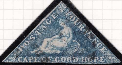 COGH 1863 TRIANGULAR: FOUR PENCE USED (SACC 15b) - CV R14000