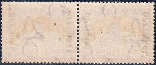 UNION 1935: OFFICIAL 1 1/2d PAIR (15mm) TYPE II   MNH (SACC26a) - REVERSE WMK