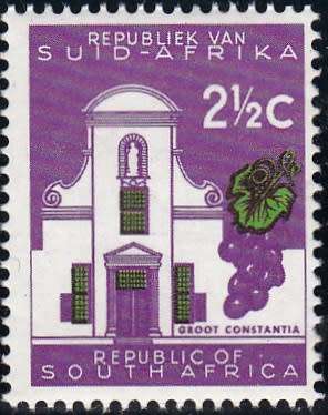 RSA 1961: DEFINITIVE ISSUE 2½c GROOT CONSTANTIA (TYPE II) MNH (SACC212)