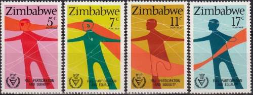 ZIMBABWE 1981: INTERNATIONAL YEAR OF DISABLED PERSONS SET MNH (SG 602-605)