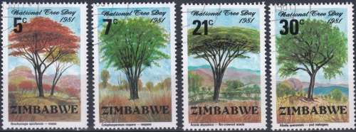 ZIMBABWE 1981 NATIONAL TREE DAY SET CTO (SG 606-609)