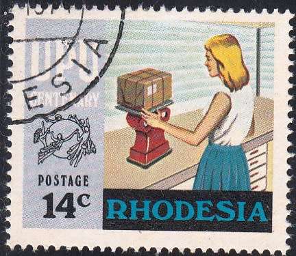 RHODESIA 1974: UNIVERSAL POSTAL UNION FULL SET CTO (SACC 272-275)