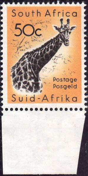 UNION OF S. A. 1961: DEFINITIVE ISSUE MARGINAL 50c MNH (SACC 195)