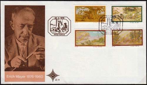 RSA 1976: OFFICIAL FDC 2.14 - BIRTH CENTENARY OF ERICH MAYER - UNADDRESSED