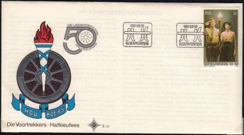 RSA 1981: OFFICIAL FDC 3.33 - 50th ANNIVERSARY OF VOORTREKKER MOVEMENT