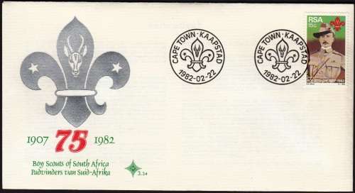 RSA 1982: OFFICIAL FDC 3.34 - 75th ANNIVERSARY OF BOY SCOUT MOVEMENT
