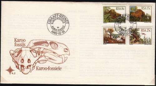 RSA 1982: OFFICIAL FDC 4.2 - PREHISTORIC ANIMALS