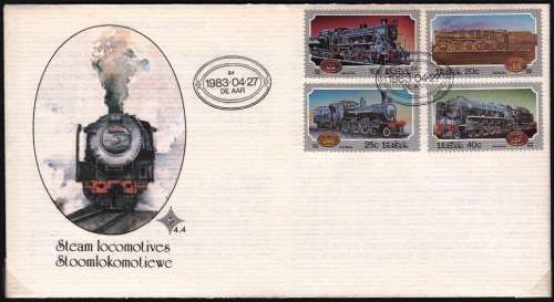 RSA 1983: OFFICIAL FDC 4.4 - STEAM LOCOMOTIVES