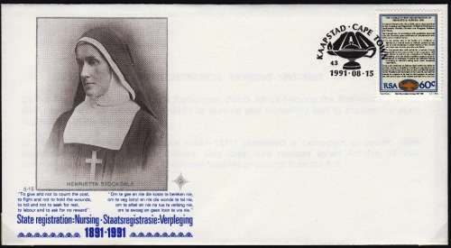 RSA 1991: OFFICIAL FDC 5.15 - CENTURY OF STATE REGISTRATION OF NURSES AND MIDWIVES