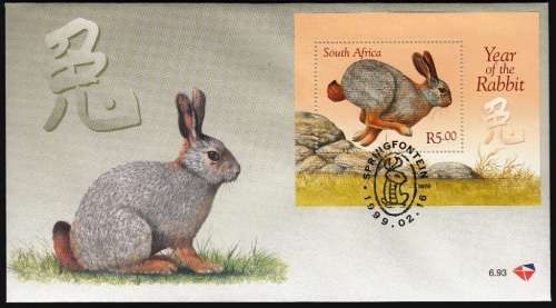 RSA 1999: OFFICIAL FDC 6.93 - YEAR OF THE RABBIT