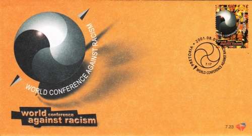 RSA 2001: OFFICIAL FDC 7.23 - WORLD CONFERENCE AGAINST RACISM