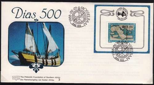 RSA COMMEMORATIVE COVER 1988 DIAS FESTIVAL MOSSELBAAI - FOUNDATION MINISHEET