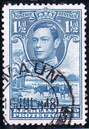 BECHUANALAND PROTECTORATE 1938: KGVI DEFINITIVE ISSUE 1½d USED (SACC 115)