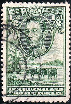 BECHUANALAND PROTECTORATE 1938: KGVI DEFINITIVE ISSUE ½d USED (SACC 113)