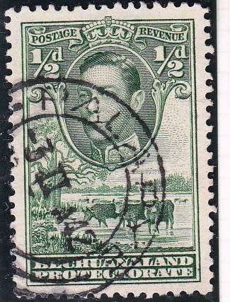 BECHUANALAND PROTECTORATE 1938: KGVI DEFINITIVE ISSUE ½d USED (SACC 113)