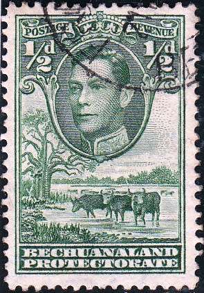BECHUANALAND PROTECTORATE 1938: KGVI DEFINITIVE ISSUE ½d USED (SACC 113)