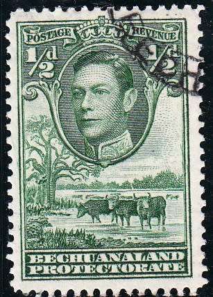 BECHUANALAND PROTECTORATE 1938: KGVI DEFINITIVE ISSUE ½d USED (SACC 113)