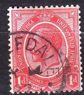 UNION OF S.A. 1922: KGV 1d USED (SACC3) - ?FDALE POSTMARK