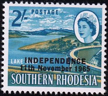 RHODESIA 1966: SOUTHERN RHODESIA 2s STAMPS OVERPRINTED `INDEPENDENCE` MNH (SACC 125)