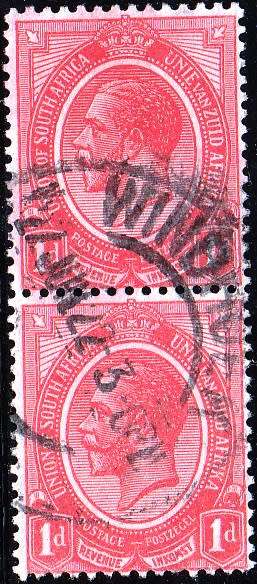 GERMAN SWA 1915: FORERUNNERS 1d PAIR USED (SACC 3) - WINDHOEK CDX