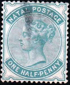 NATAL 1880: QV ONE HALF PENNY MNH (SACC 93) - SOME THINNING AT BACK