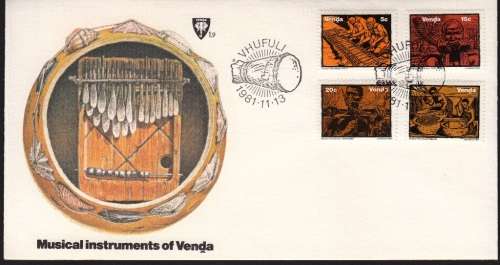 VENDA 1981: OFFICIAL FDC 1.9 - MUSICAL INSTRUMENTS