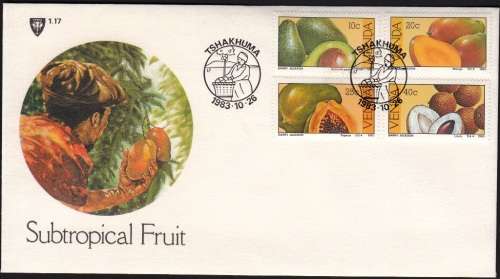 VENDA 1983: OFFICIAL FDC 1.17 - SUBTROPICAL FRUIT