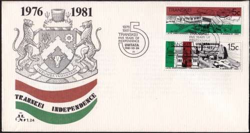 TRANSKEI 1981: FDC#1.24 - 5 YEARS OF INDEPENDENCE