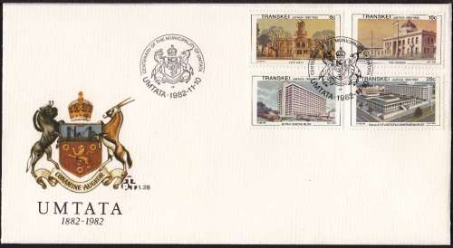 TRANSKEI 1982: FDC#1.28 - CENTENARY OF UMTATA