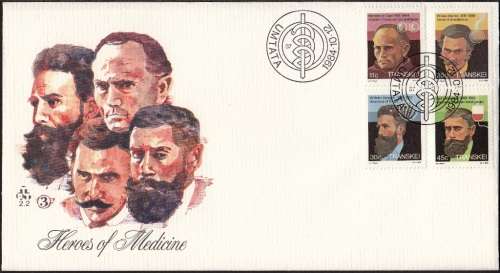 TRANSKEI 1984: OFFICIAL FDC 2.2 - HEROES OF MEDICINE (3)
