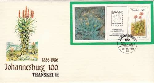 TRANSKEI COMM. COVER 1986: JHB 100 - TRANSKEI DAY