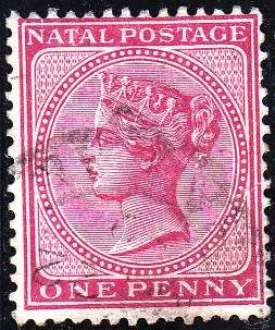 NATAL 1884: QV ONE PENNY USED (SACC95)