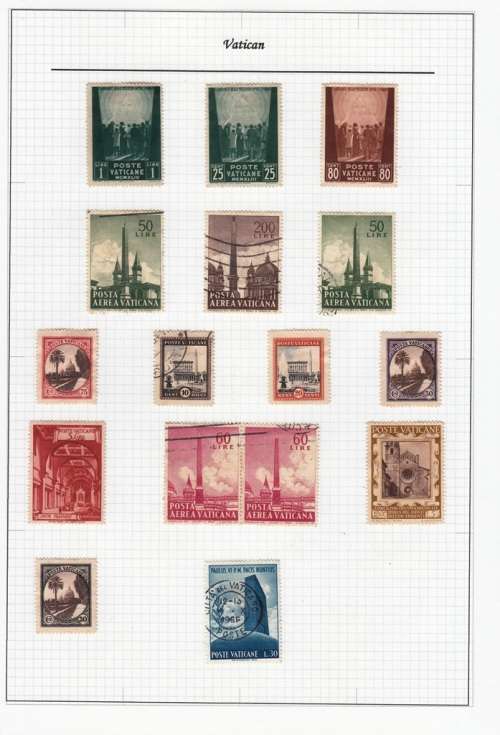 WORLD STAMPS - VATICAN - 16 USED STAMPS