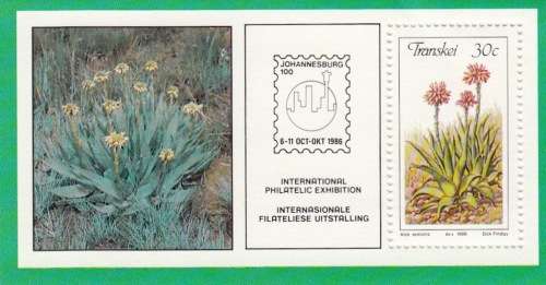 TRANSKEI Foundation MINIATURE SHEET 1986: ALOES MNH