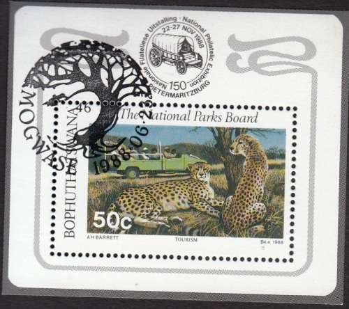 BOPHUTHATSWANA 1988 FOUNDATION MINIATURE SHEET - NATIONAL PARKS BOARD CTO (SACC 205a)
