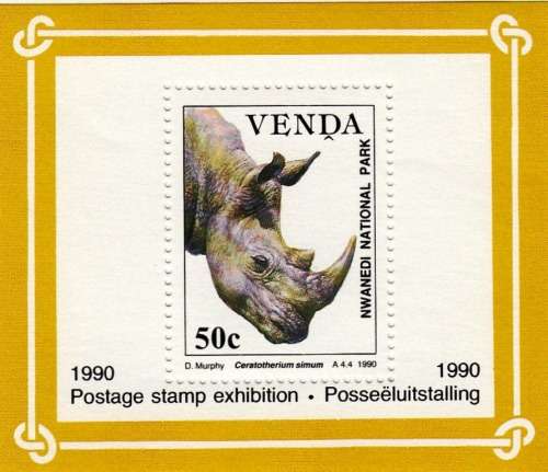 VENDA 1990 FOUNDATION MINIATURE SHEET - WILDLIFE CONSERVATION MNH (SACC 204a)