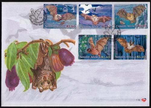 RSA 2001: OFFICIAL FDC 7.19 and 7.20 - BATS OF SA (A5 SIZE)