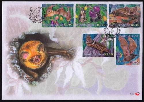 RSA 2001: OFFICIAL FDC 7.19 and 7.20 - BATS OF SA (A5 SIZE)