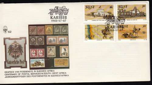 SWA 1988: FDC 62 - CENTENARY OF POSTAL SERVICES IN SWA