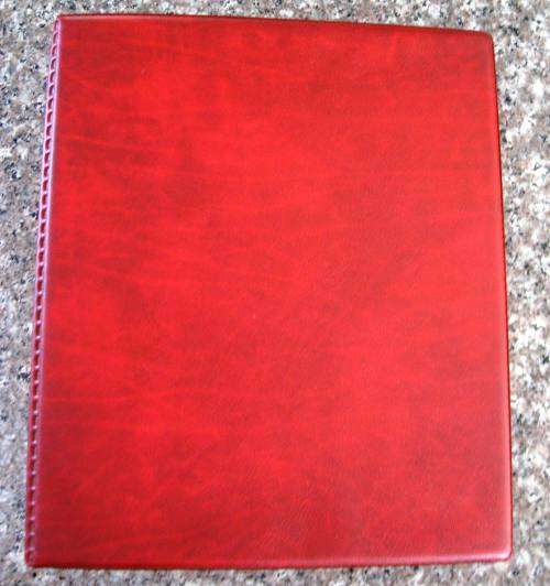 MEDIUM SIZE RED FDC ALBUM with SPACE FOR 56 REGULAR and 6 LARGE SIZE COVERS