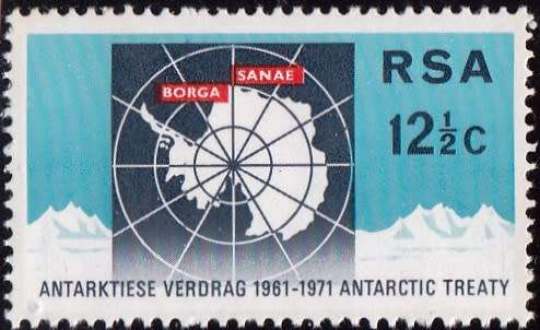 RSA 1971: ANTARTIC TREATY 12½c MNH (SACC 309)