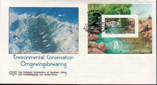 RSA 1992 COMMEMORATIVE COVER - ENVIRONMENTAL CONSERVATION - FOUNDATION MINISHEET