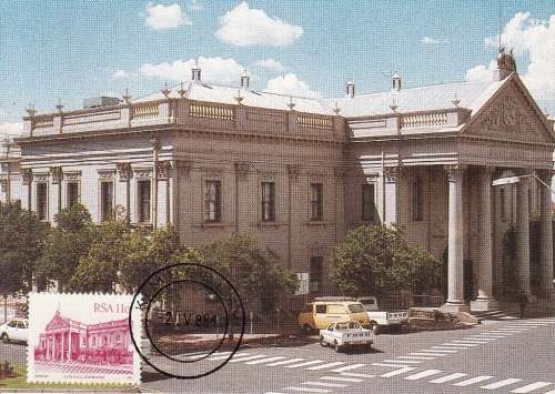 RSA POST CARDS 1984: KIMBERLEY TOWN HALL UNUSED CTO