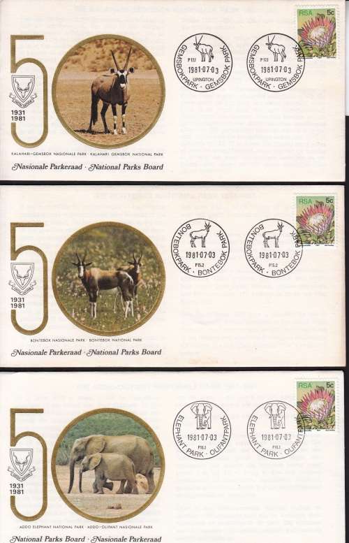 RSA COMM. COVER 1981: NATIONAL PARKS BOARD SET OF 3