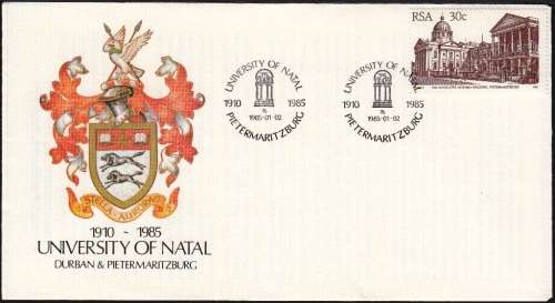 RSA COMM. COVER 1985: 75th ANNIVERSARY OF UNIVERSITY OF NATAL