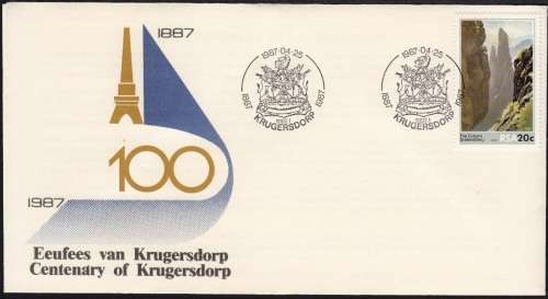 RSA COMM. COVER 1987: CENTENARY OF KRUGERSDORP