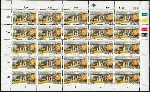 RSA 1984: SOUTH AFRICAN BRIDGES FULL SET OF FULL SHEETS OF 25 MNH (SACC 567/9)