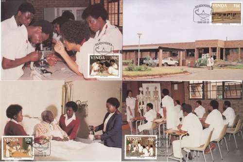 VENDA 1988: POSTCARD #66-69  5th ANNIVERSARY OF NURSES TRAINING COLLEGE CTO (SACC 176-179)