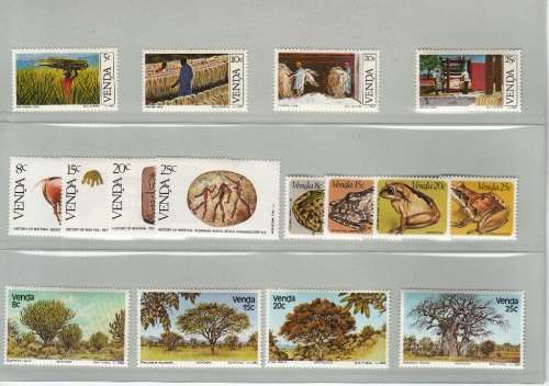 VENDA 1982: FULL SET OF STAMPS AS ISSUED BY PHILATELIC SERVICES MNH (SACC 55-70)
